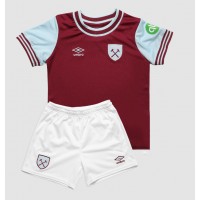 Camiseta West Ham United Primera Equipación Replica 2024-25 para niños mangas cortas (+ Pantalones cortos)